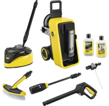 Vysokotlaký čistič Kärcher K7 s příslušenstvím, jako je čistič ploch, mycí kartáč, stříkací trubice a čisticí prostředek