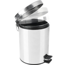 Kovový pedálový koš s otevřeným víkem