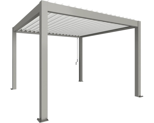 Volně stojící pergola s nastavitelnými lamelami do zahrady