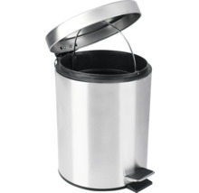 Kovový odpadkový koš s otevřeným víkem