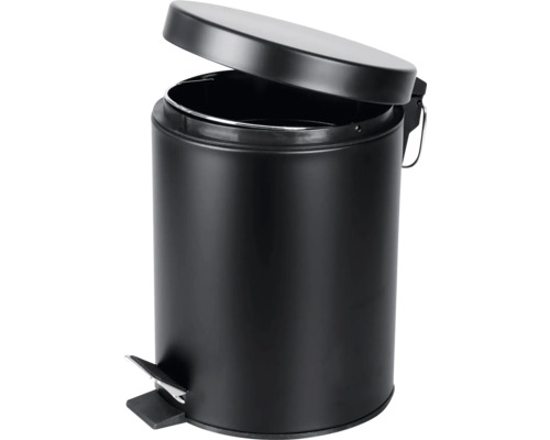 Otevřený kulatý odpadkový koš s pedálem