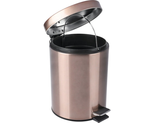 Kovový odpadkový koš s otevřeným víkem