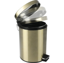 Kovový pedálový koš s otevřeným víkem