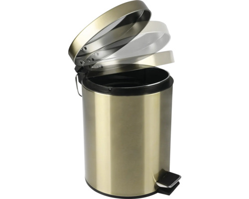 Kovový pedálový koš s otevřeným víkem