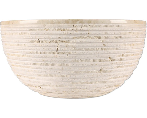 Dekorativní kamenná mísa s vodorovnými drážkami