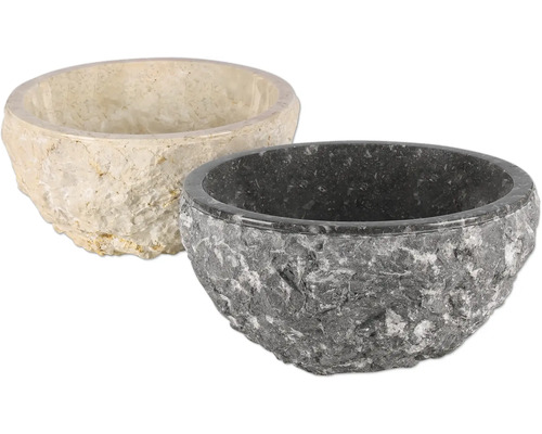 Dvě kamenné mísy z přírodního kamene