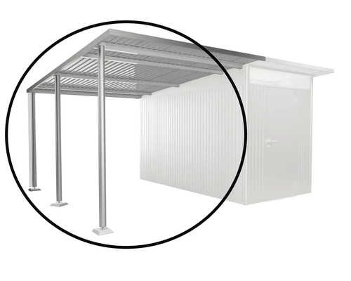 Přístřešek s ocelovými sloupky