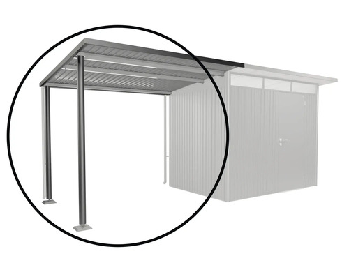 Samostatný kovový carport s rovnou střechou