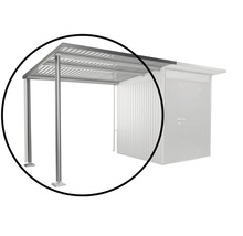 Kovový přístřešek pro auto s ocelovými sloupky jako přístřešek