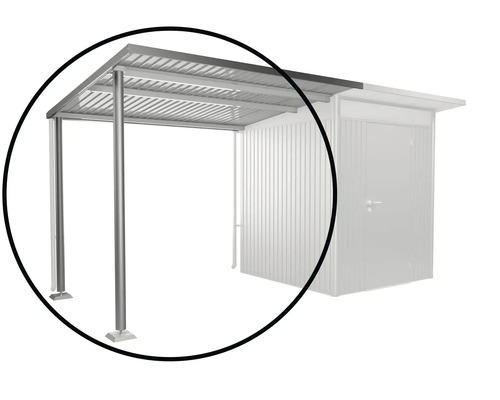 Kovový přístřešek pro auto s ocelovými sloupky jako přístřešek