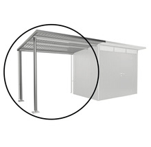 Kovový přístřešek pro auto se sloupy a střechou