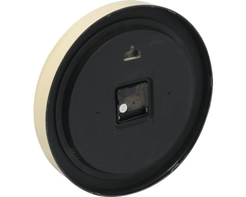 Zadní strana nástěnných hodin se strojkem a uchycením