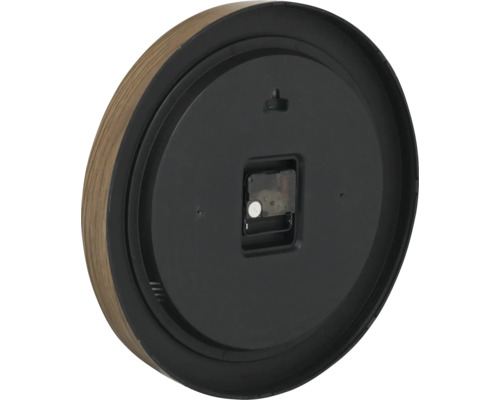 Zadní strana nástěnných hodin se strojkem a závěsem