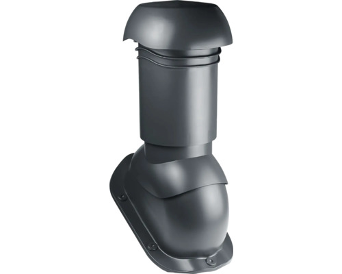 Komínek k plechové krytině Ø125 mm RAL7016 Střešní ventilátor pro ventilaci střechy