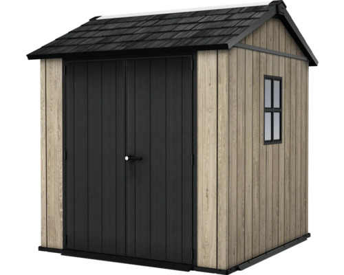 Zahradní bouda s dvoukřídlými dveřmi a oknem