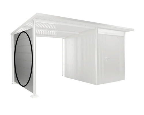 Obrázek přístřešku pro auto s boční stěnou