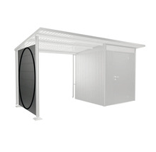 Ocelový přístřešek pro auto s bočním stěnovým prvkem