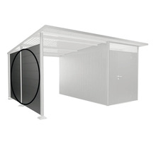 Kovový přístřešek pro auto s bočním prvkem