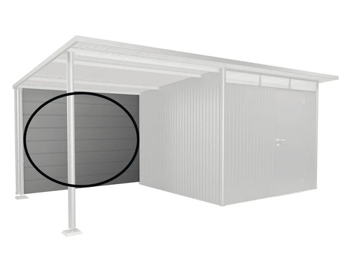 Boční stěna pro zahradní domek, šedá