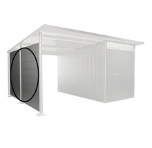 Kovový přístřešek pro auto s bočním stěnovým prvkem