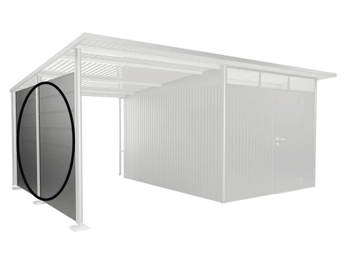 Úložný prostor s boční stěnou z kovu