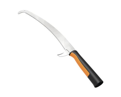 Ruční pilka na větve se zahnutým pilovým listem a plastovou rukojetí