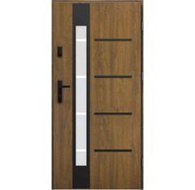 Vchodové dveře se skleněnou vložkou a vodorovnými ozdobnými prvky