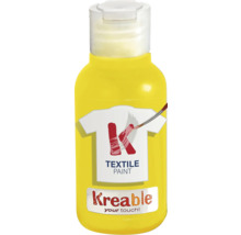 Žlutá barva na textil od společnosti Kreable v plastové lahvi