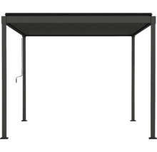 Volně stojící hliníková pergola s lamelovou střechou a klikou