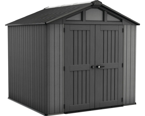 Zahr. domek STRONGHOLD 8x8 Plastový zahradní domek s dvoukřídlými dveřmi a střechou