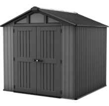 Plastový zahradní domek s dvoukřídlými dveřmi a světlíkem