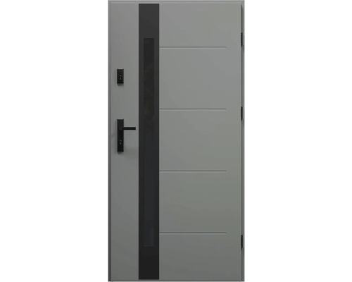 Moderní vchodové dveře s přímočarým designem a klikou