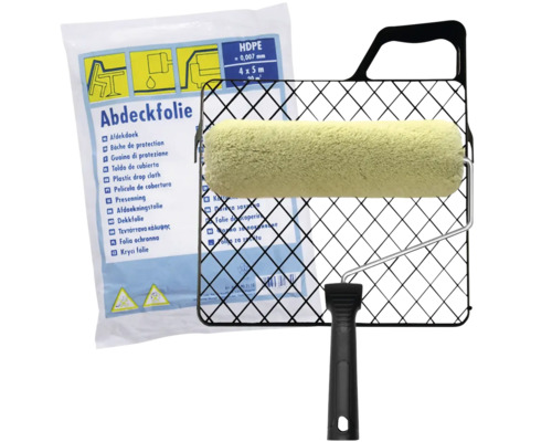 Krycí fólie a váleček na malování pro malířské práce