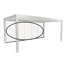 Pergola s prosklenými posuvnými stěnami