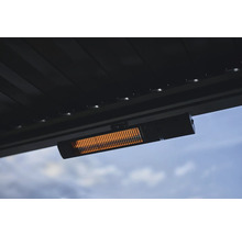 Stropní ohřívač namontovaný venku