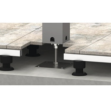 Konstrukce terasového lože s dlaždicemi