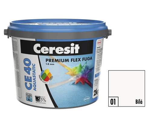 Ceresit CE 40 Aquastatic Premium Flex spárovací hmota 1-8 mm v kbelíku