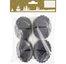 Černé formičky na muffiny v balení po čtyřech