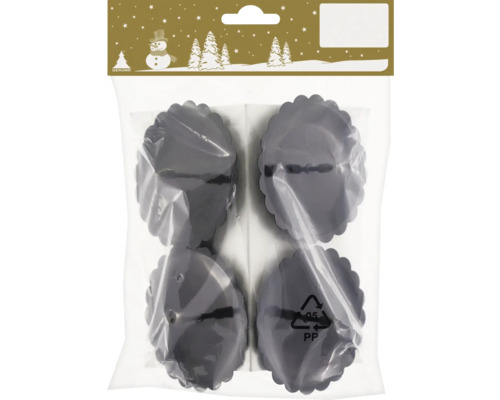 Černé formičky na muffiny v balení po čtyřech