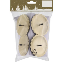 Čtyři kovové držáky svíček v balení