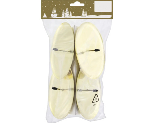 Bodce na svíčky kovové Ø 10 cm zlaté 4 ks Čtyřbalení LED svíček Geroma v plastovém obalu