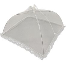 Síťovaný kryt na potraviny s krajkovým okrajem