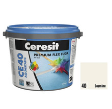 Ceresit CE 40 Aquastatic Premium Flex spárovací hmota 1-8 mm v kbelíku s barevným vzorkem jasmín