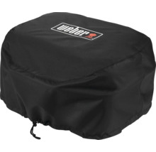 Logo Weber na černém obalu grilu