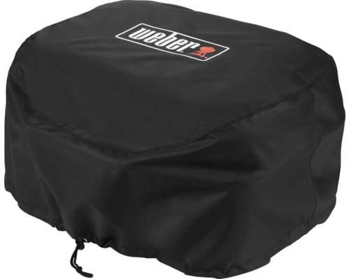 Logo Weber na černém obalu grilu