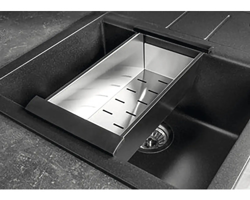 Kuchyňský dřez s odkapávací miskou z nerezové oceli