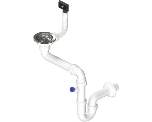 Sifon ke dřezu 3 1/2" pro nerezové dřezy SPNS3S Dřezová odpadní souprava se sifonem a přípojkou spotřebiče