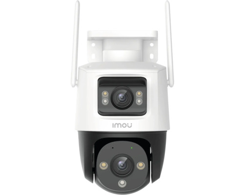 Bezpečnostní kamera se dvěma objektivy a anténami