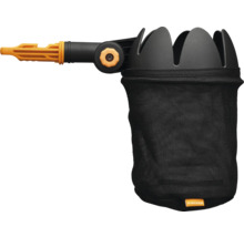 Fiskars QuikFit sběrač listí s černým sběrným vakem a oranžovou rukojetí