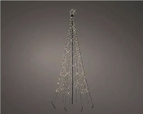 Světelný strom LED venkovní 320 cm 480 LED, teplá bílá Dekorativní světelný strom s hvězdou pro vnitřní i venkovní použití
